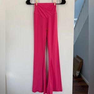 Aerie Crossover Pink Flare Pants